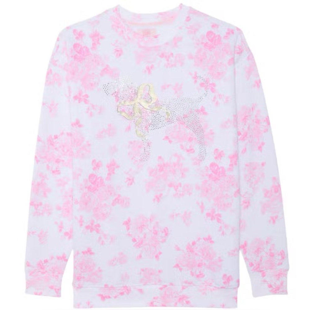 PINK X LOVESHACKFANCY OVERSIZED CREW SWEATSHIRT